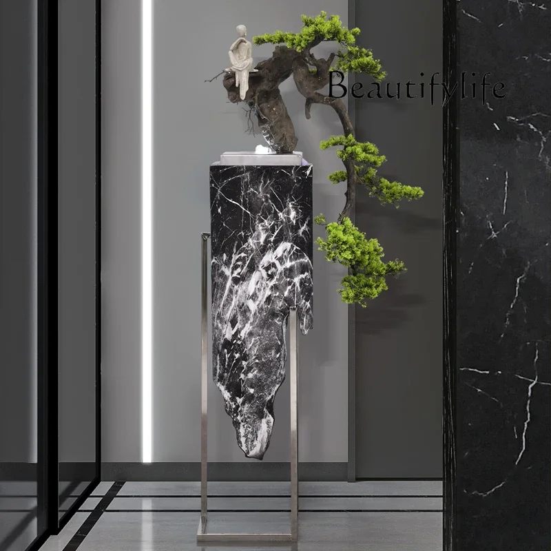 BJ New Chinese Light Luxury Welcome Pine Rockery Landscape Flowing Water Floor Circulating Water Fountain Living Room Lucky Offi