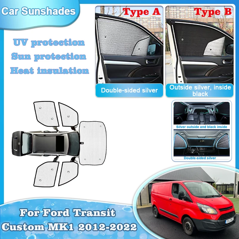 

Car Sun Shade For Ford Transit Custom Accessories Tourneo MK1 2012-2022 Anti-peeping Sunshades Windshield Window Cover Curtain