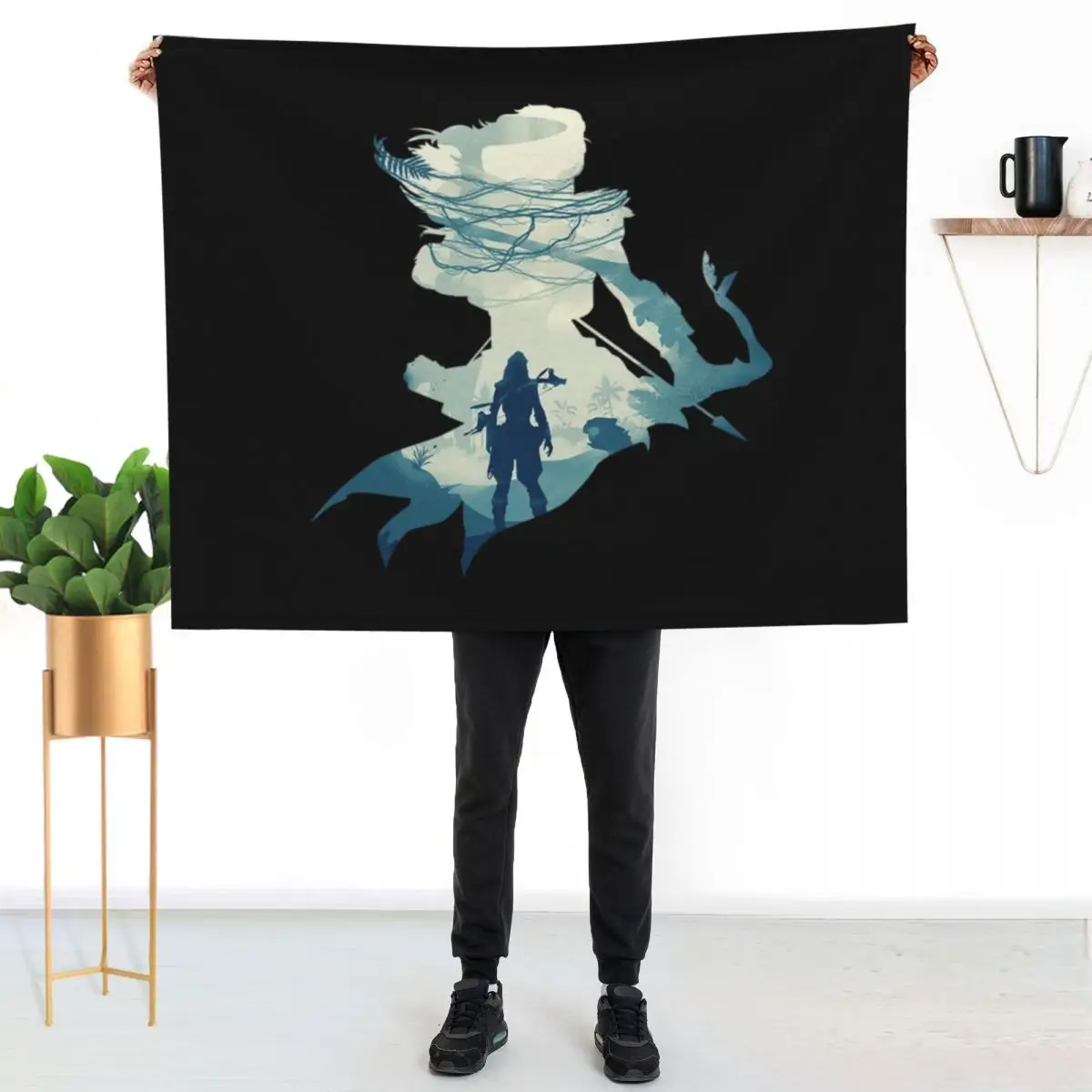 

Horizon Zero Dawn T-ShirtNot Safe To Go Alone Throw Blanket Flannel Fleece Soft Warm Throw Blanket