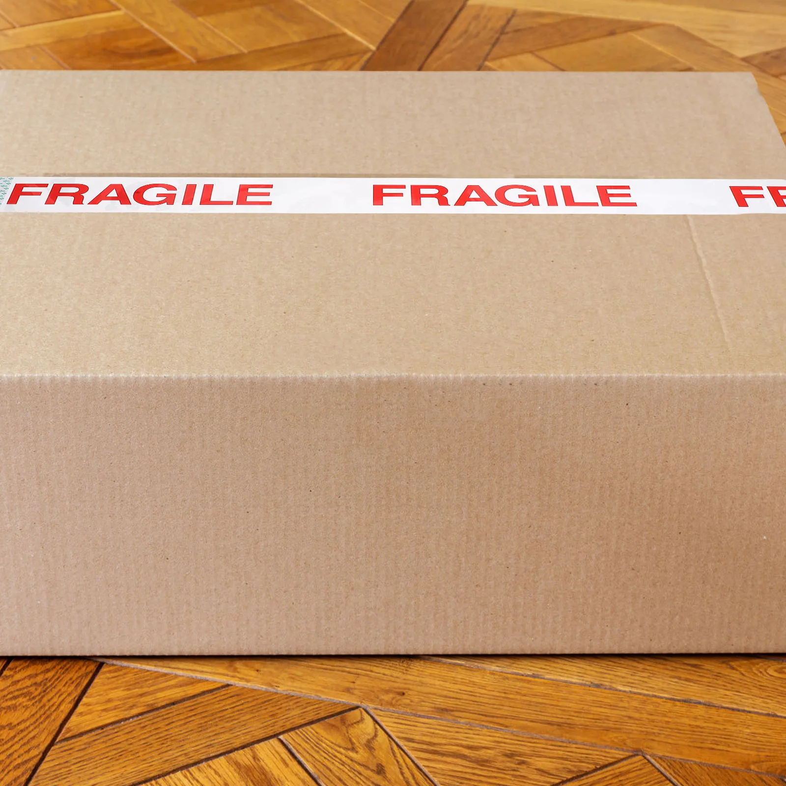 

2pcs 2 Rolls Fragile Packaging Red Warning Stickers Shipping Box Label Tear Resistant Secure Moving Supplies For Small