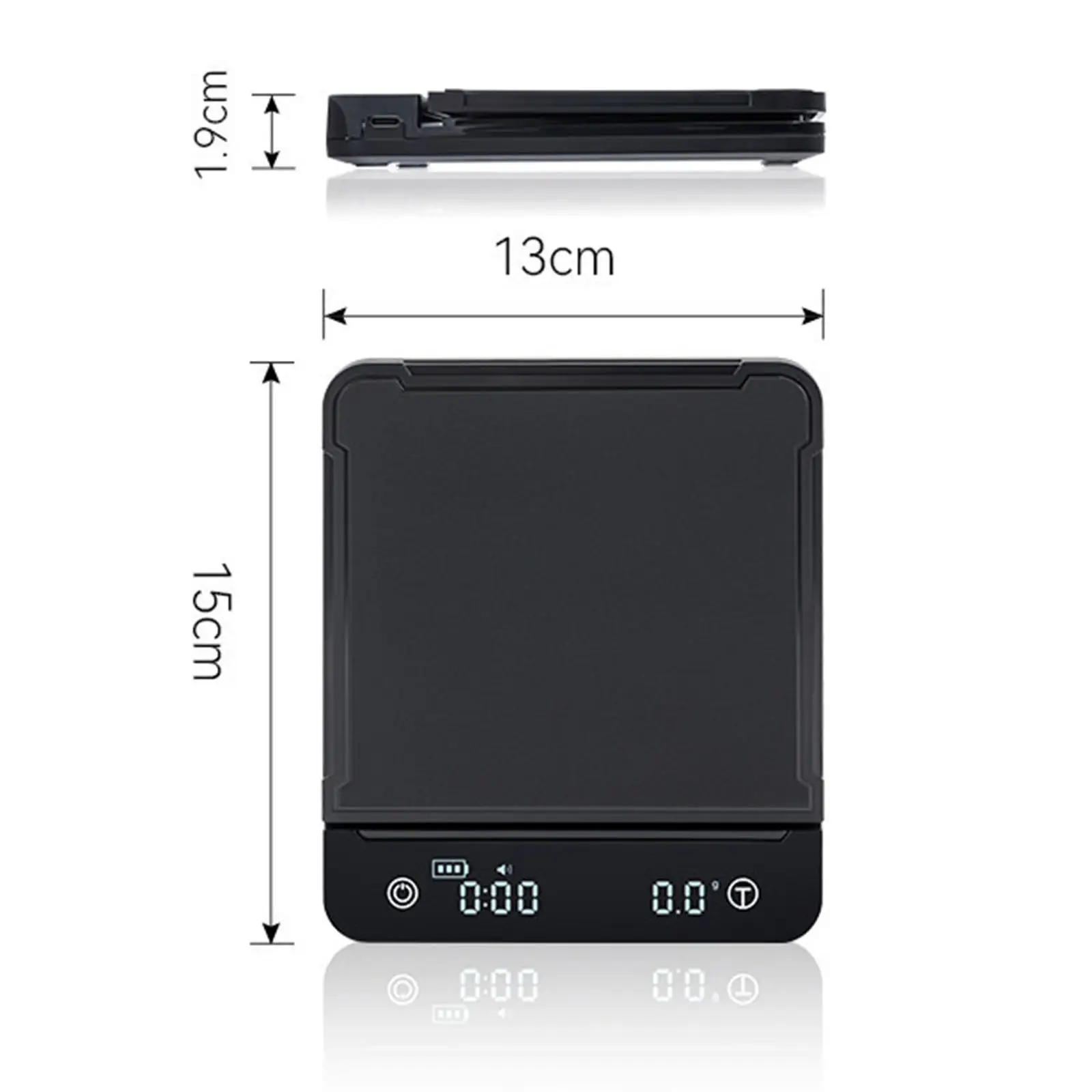 Coffee Digital Scale with Timer Precision LED Display Espresso Scale Pour over Drip Kitchen Food Scale for Baking Barista Coffee