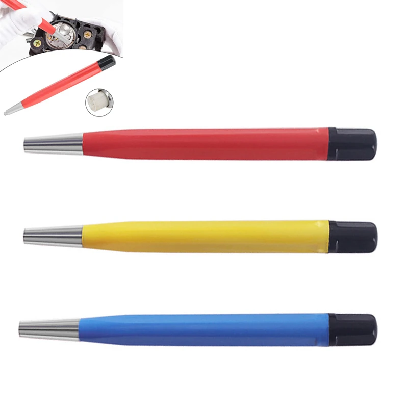 2/4PCS Watch Rust Removal Brush Pen Glass Fiber/Brass/Steel Clean Scratch Polishing Tool Part Rust Scratch Removing Repair Tool