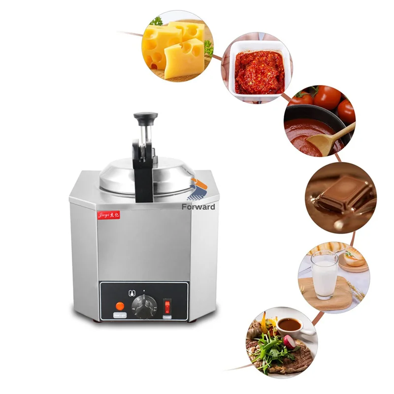 Commercial Single Head Hot Fudge Warmer Nacho Cheese Sauce Warmer Pump Dispenser Cheese Warmer