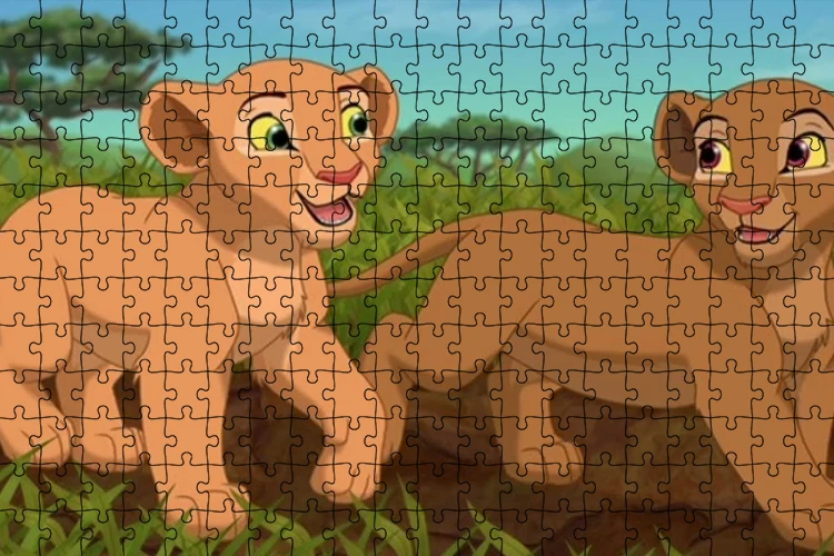 Simba Lion King Disney Cartoon Puzzle bruciagrassi per bambini 300/500/1000 gioco di Puzzle regali di festa decorazione fatta a mano