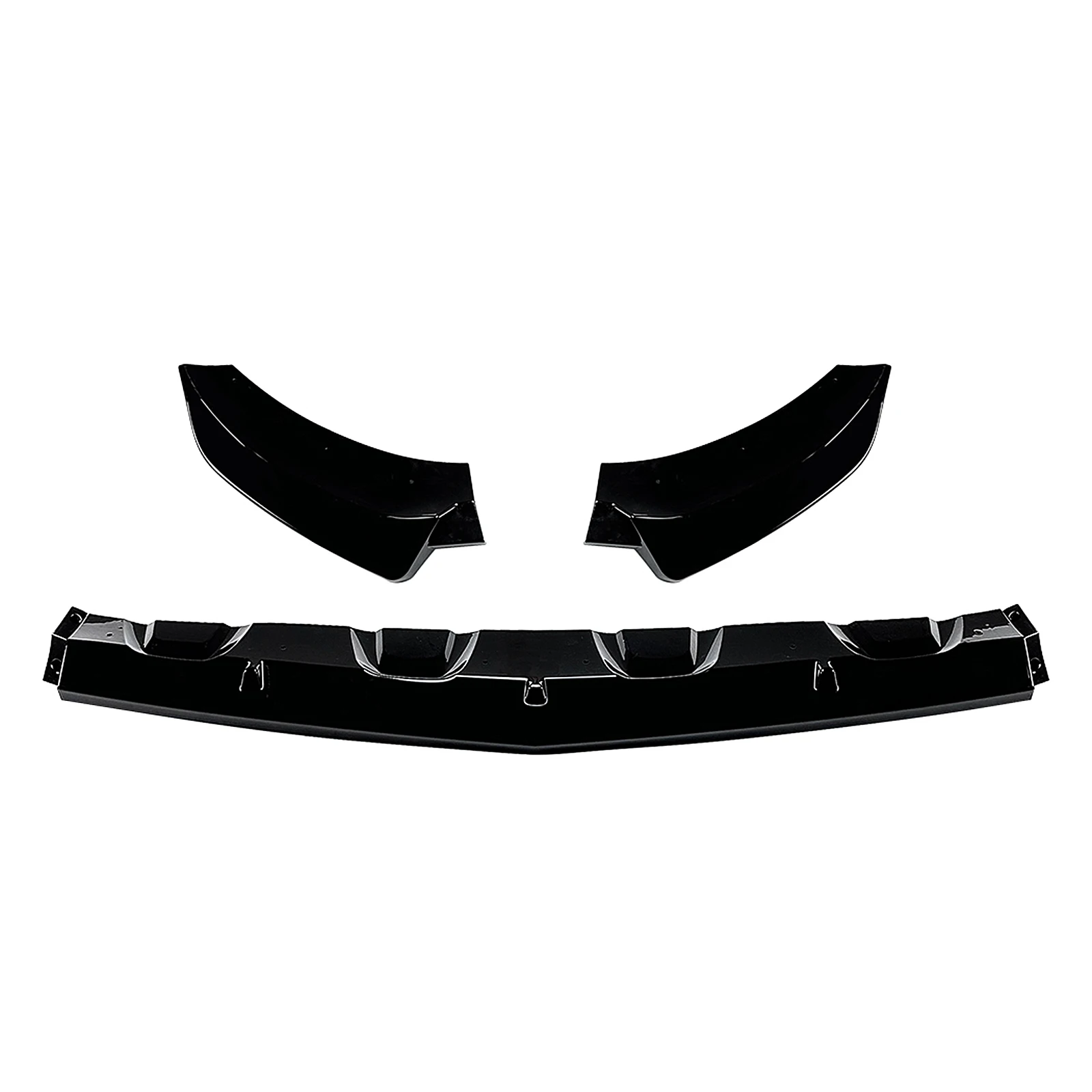 For Mercedes Benz GLC Class X253 C253 2016-2019 Front Bumper Spoiler Lip Carbon Fiber Look/Gloss Black Lower Splitter Protector