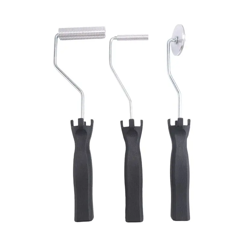 ABVC 3PCS Alloy FRP FRP Roller Hand Lay-Up Tools Iberglass Bubble Laminating Cleaning And Defoaming Roller Kit