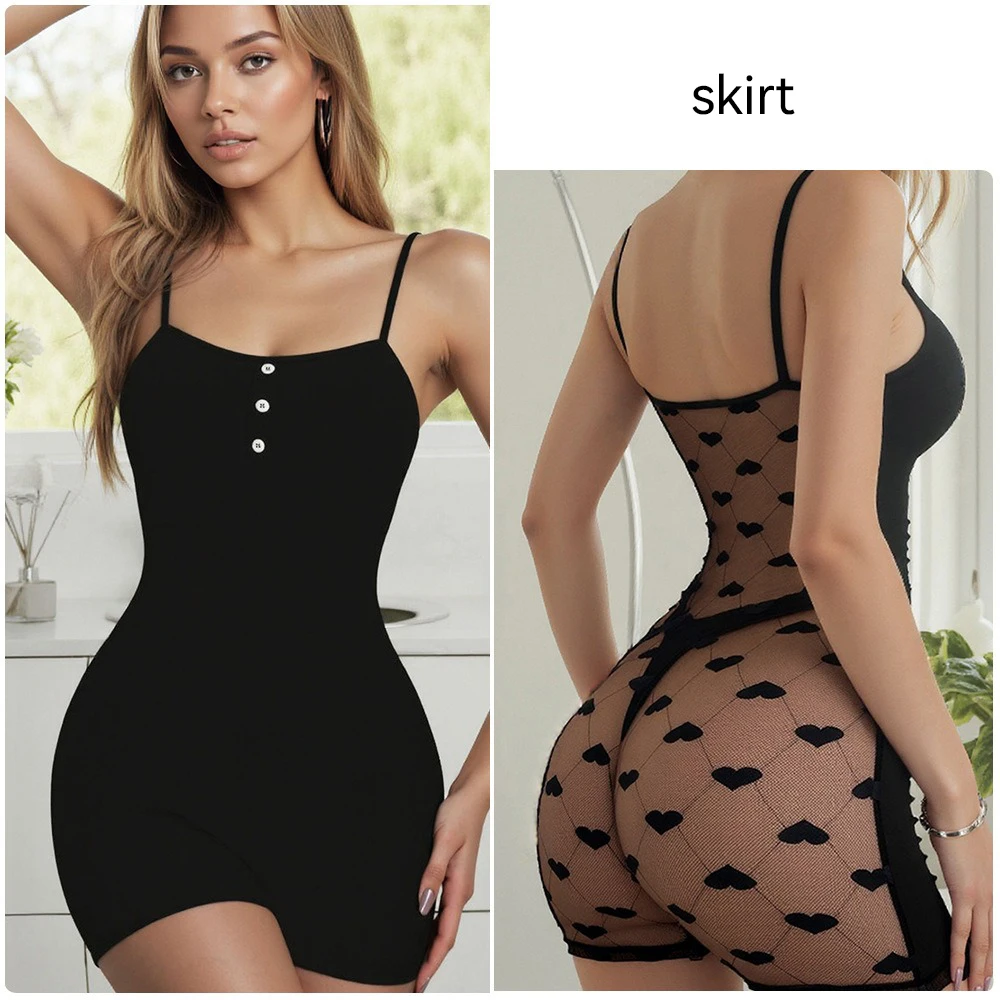 

Чувственное нижнее белье нового стиля — сексуальное прозрачное спортивное цельное платье с бретелькой на шее и пижама в ночной рубашке