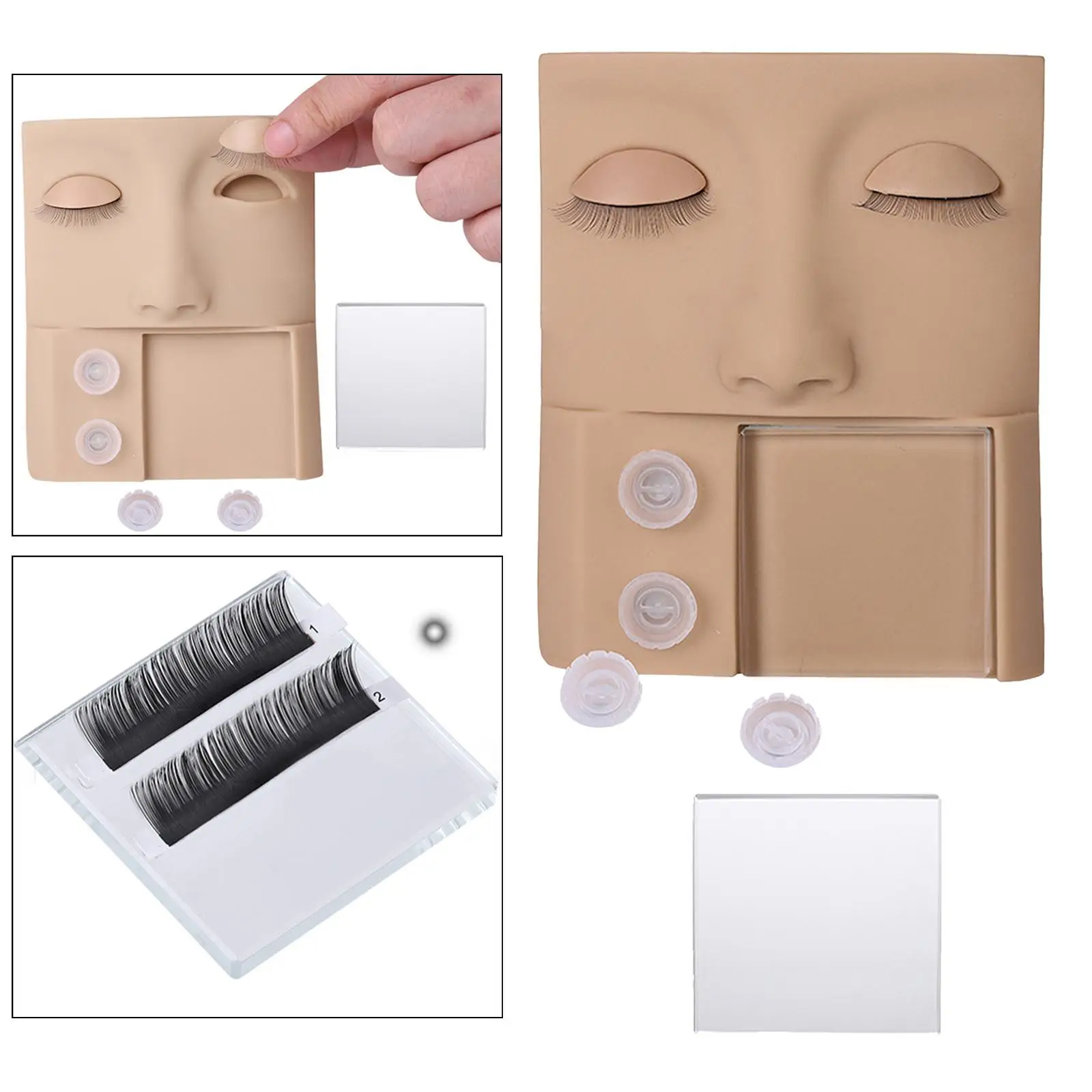 Kit de cílios de silicone profissional reutilizável maquiagem removível suprimentos naturais