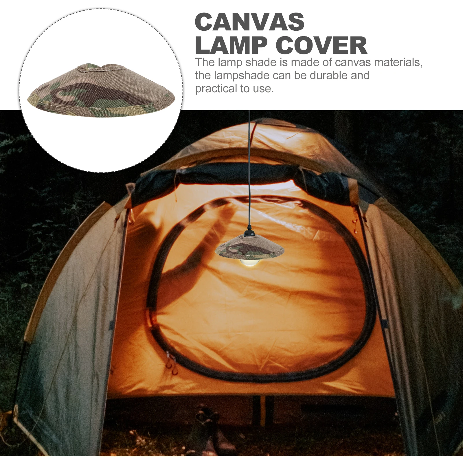 

Canvas Camping Lampshade Compact Lightweight Cover Outdoor Durable Small Shade Portable Cloth Lampshades for Tent