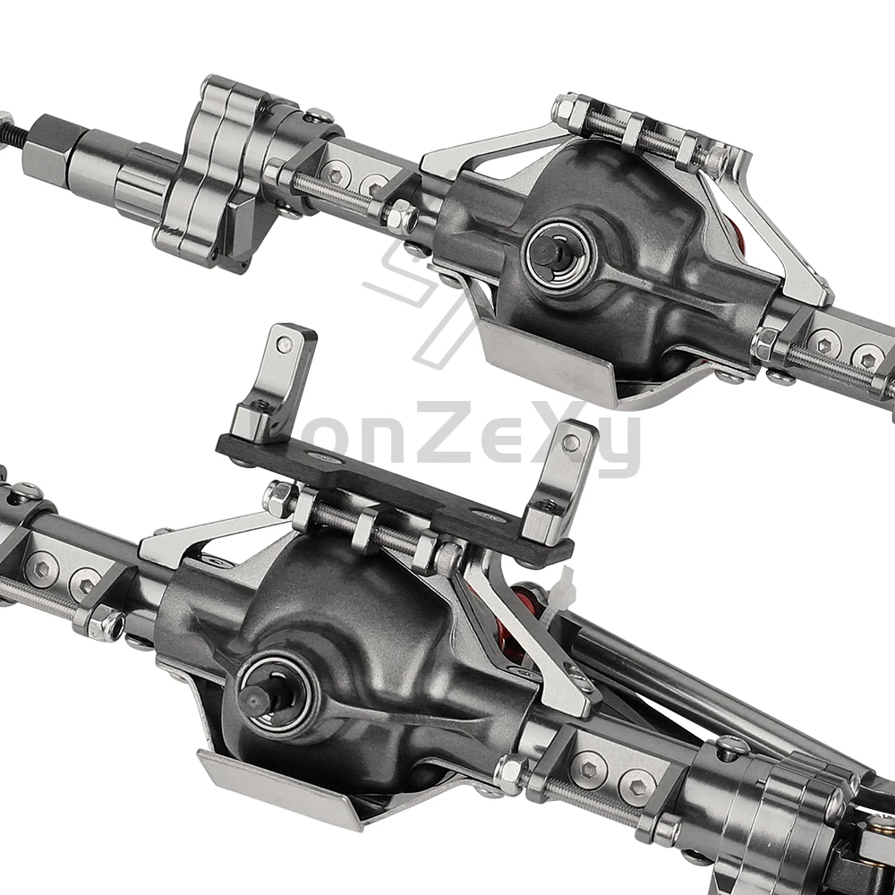 Stop aluminium CNC 1/10 SCX10 I podwyższona przednia tylna oś portalowa do samochód zdalnie sterowany RC oś samochodu części zamienne metalowych