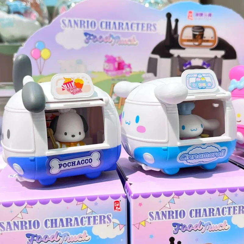 Sanrio Móvel Dining Car Series Blind Box, Mistério Surprise Box, Collectible Model Toys, Ornamento, Kids Xmas Gifts, Kawaii Kuromi, Hot