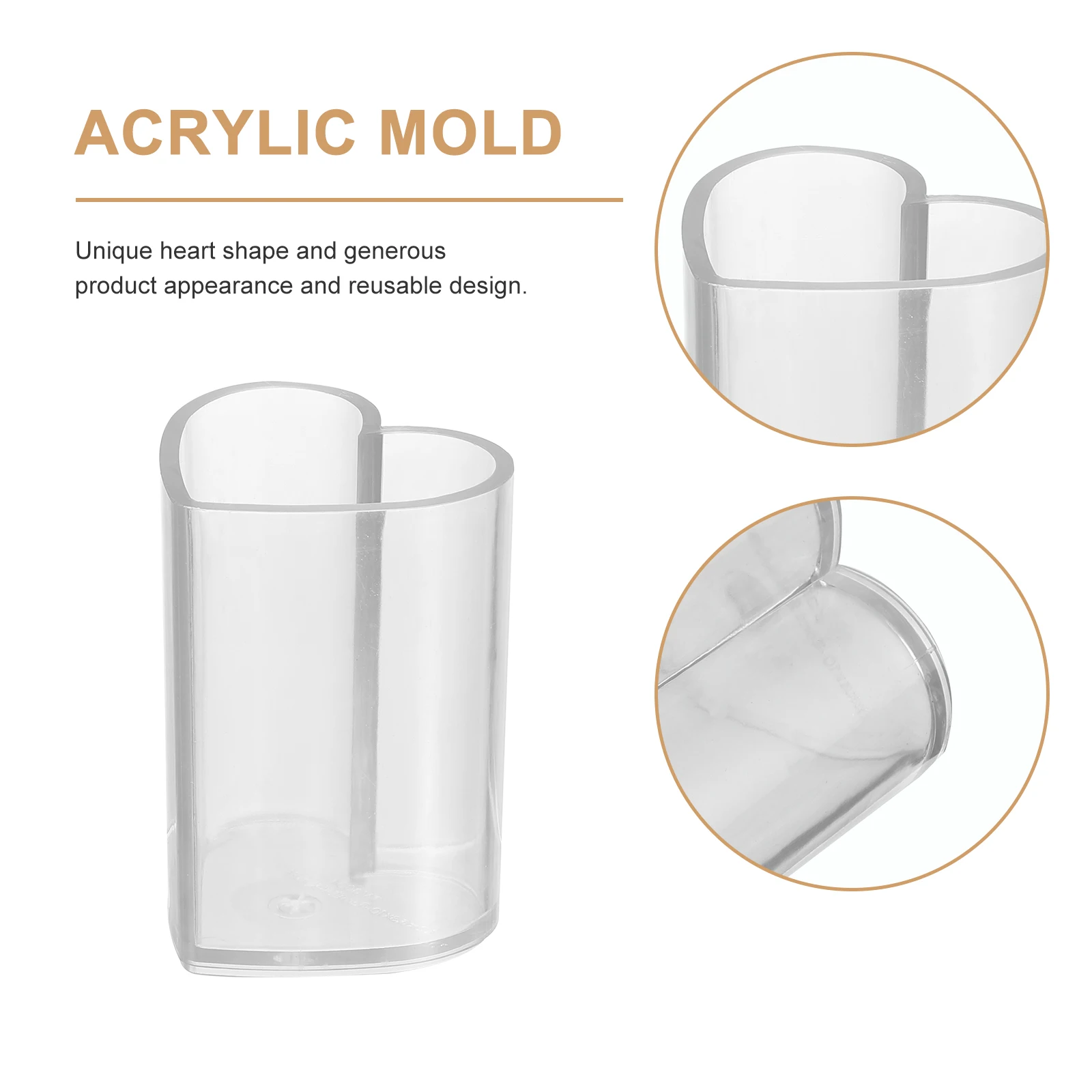 

1 Set Heart Shaped Mold Reusable Diy Acrylic Mold Scented Making Kit Durable Compact Sealing Strip Alternative