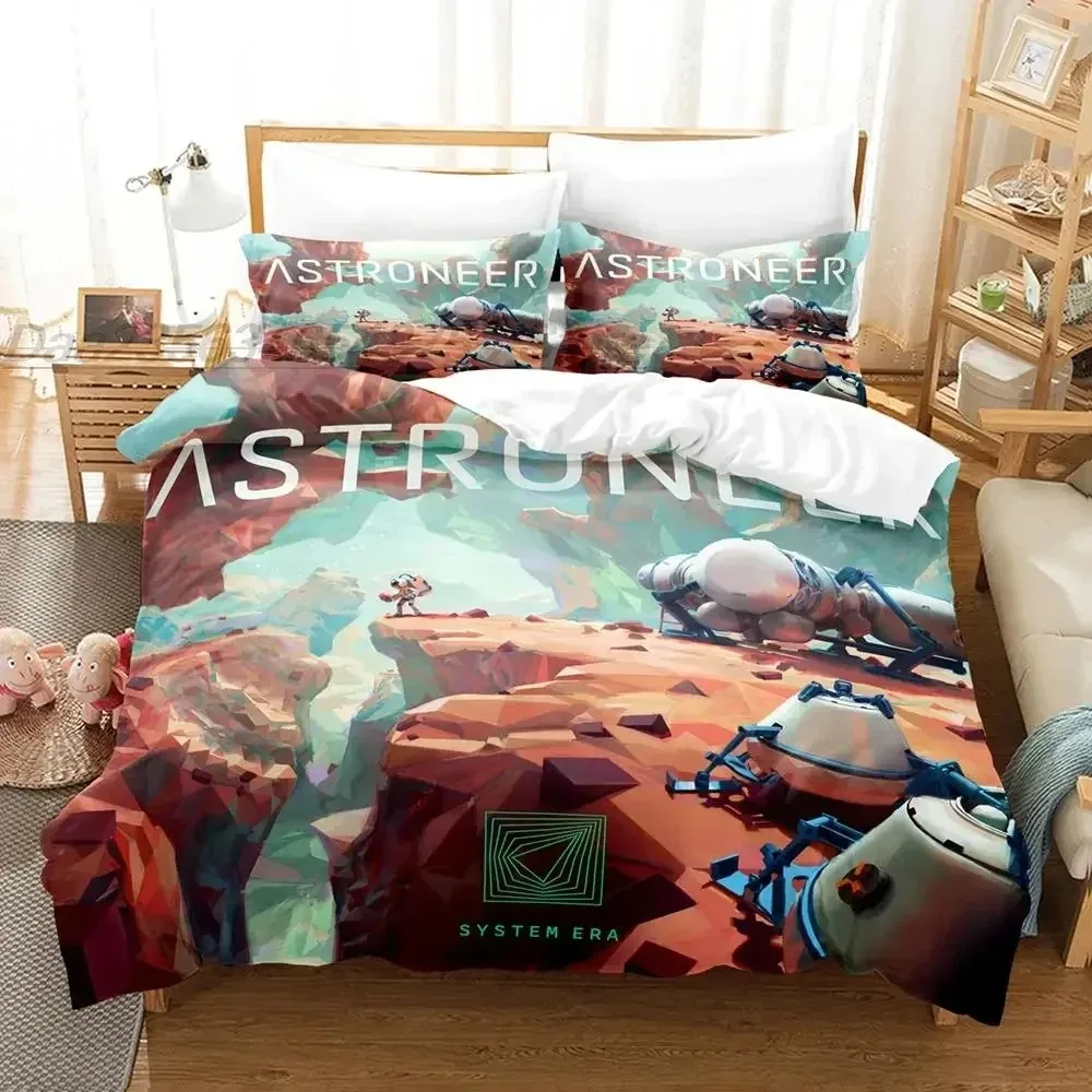 

Astroneer Bedding Set Single Twin Full Queen King Size Bed Set Adult Kid Bedroom Duvet cover Sets 3D Print Game bed sheet set