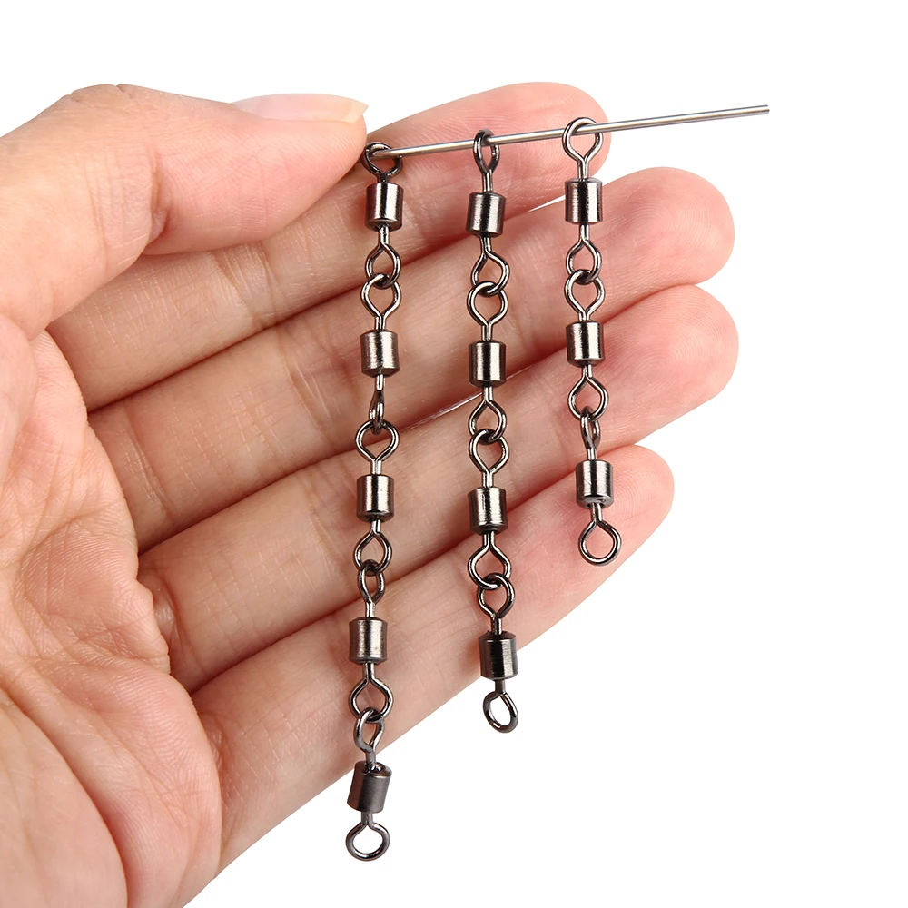 Spinpoler 2 3 4 5 Jointed Rolling Swivel Stainless Steel Combined For Freshwater Saltwater Offshore Fishing Accessories 20pcs