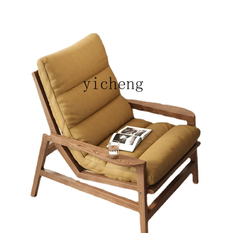 Yy Armchair Modern Simple and Light Luxury down Wingback Chair Wooden Lounge Chair