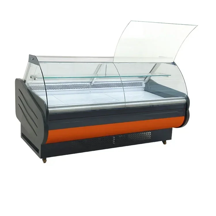 

For 200*108*120CM Front Sliding Glass Door Air-cooled Deli Display Cabinet, Deli and Fresh Meat Store Display Cooler