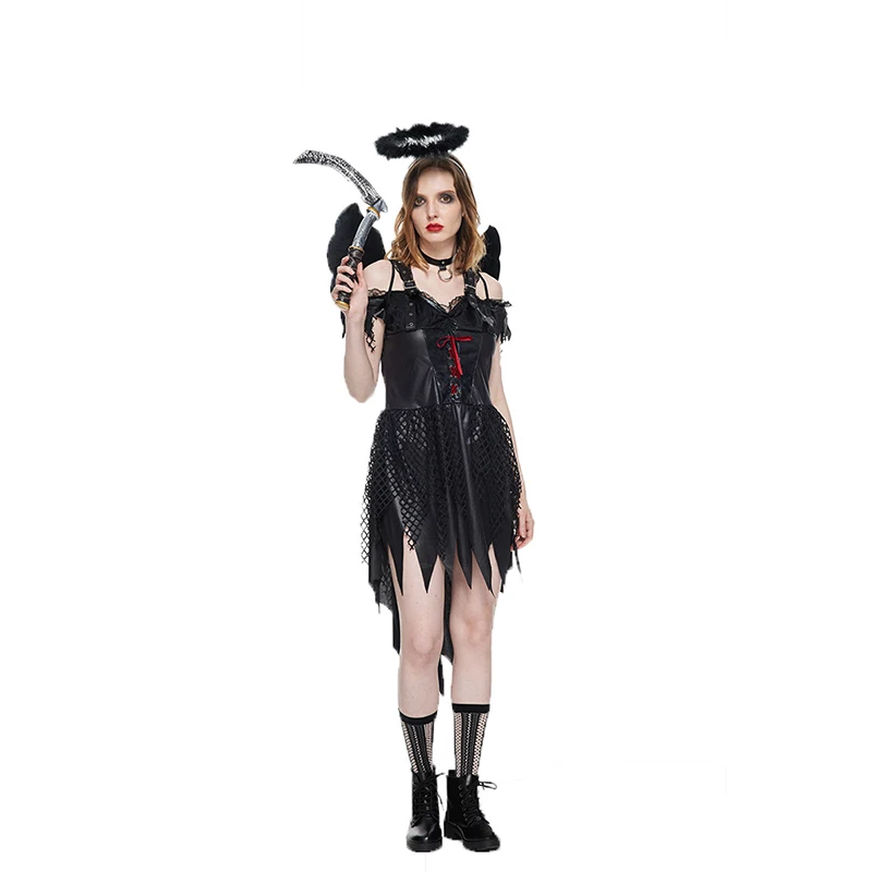 Ygolonger 2023 Halloween nowy fantomowy anioł Performance Suit Sex Dress kostium imprezowy lato E-girl Punk Harajuku Lolita odzież