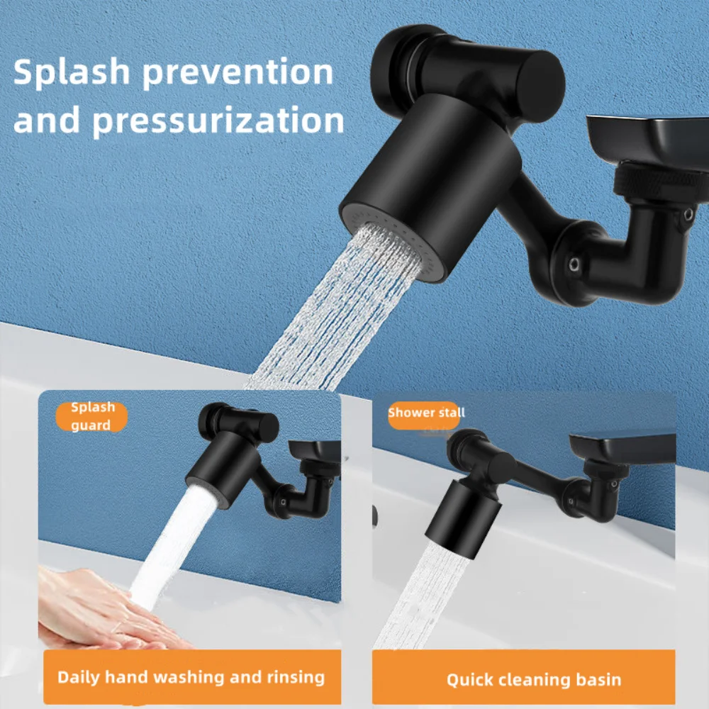 1080° Rotation Faucet Sprayer Head Adaptor 22/24mm Faucet Extender Aerator Splash Bubbler Nozzle Kitchen Tap Washbasin Robot Arm