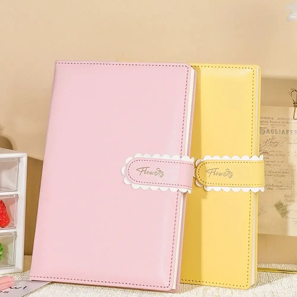 Little Fresh Macaron Color A5 Notebook 224 Pages with Buckle Handbook Wear-resistant Portable Student Notebook To Do List