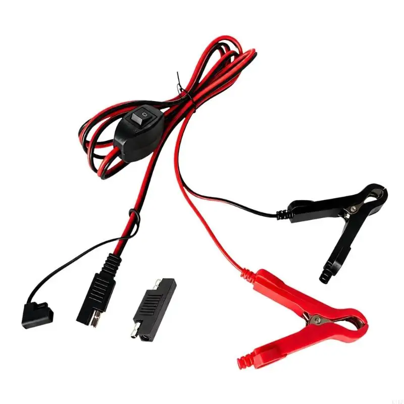 16AWG 12V Battery Grip Power Cable with On/Off Control, PVC and Metal Cord, and Circuit Fusing for Motorcycle Battery and K1KF
