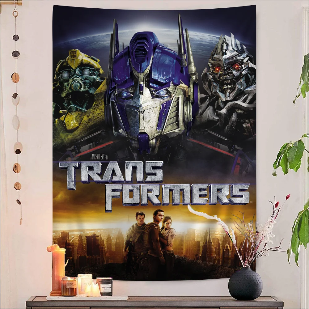 T-transfor-mers Cartoon Tapestry Art Science Fiction Room Home Decor Wall Hanging Sheets