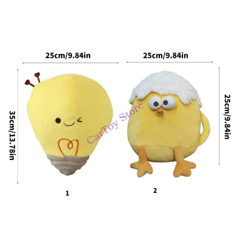 

Cartoon Chicken Plush Toy Stuffed Animal Pillow With Removable Cover Safe For Children Gift