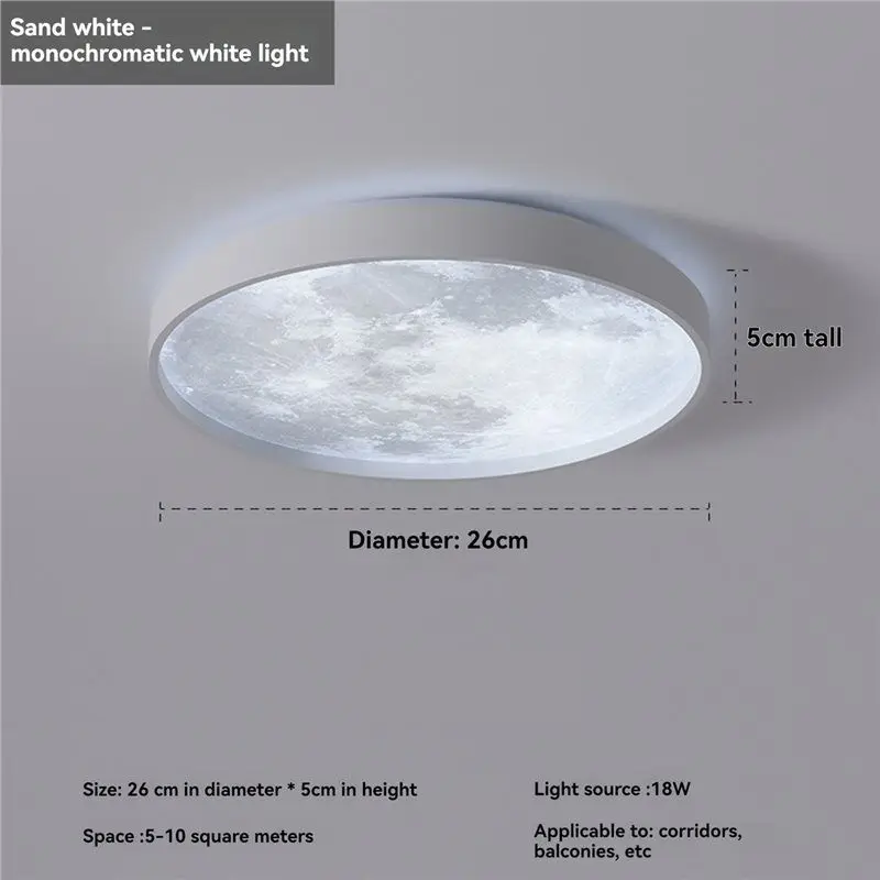 ABZV-Moon LED مصباح السقف غرفة نوم حديثة ضوء شرفة الممر الممر المنزل ديكو تركيبة إضاءة داخلية #6