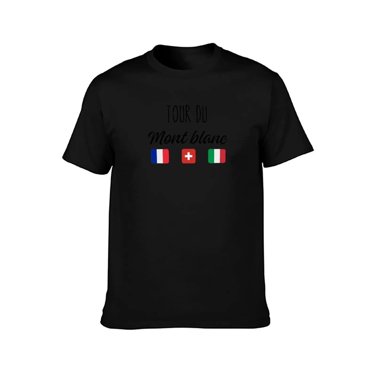 Tour of Mont Blanc T-Shirt, Summer Casual Cotton Tee, Oversized Streetwear Tops, Vintage Graphic Print, Loose Fit Short Sleeve