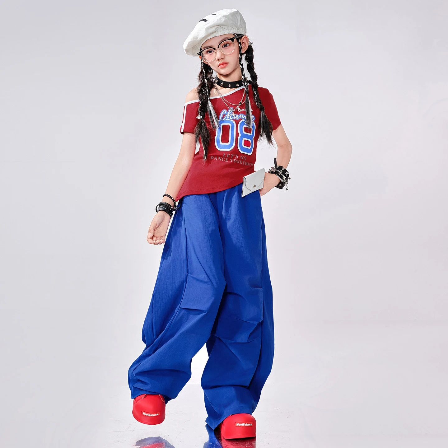 Kinderen Ballroom Dans Pakken Meisjes Jazzdans Kostuum Kids Cool Hip Hop Kleding Groep Prestaties Kpop Outfits SL13335