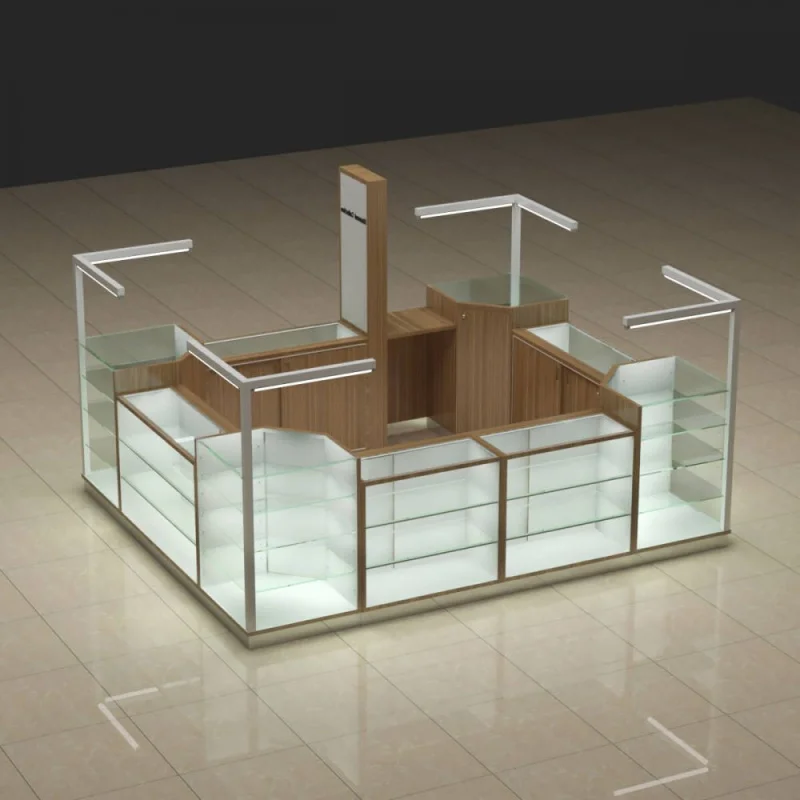 

2025customized.Jewelry Store Kiosk Design Mall Glass Display Cabinet Showcase Commercial Watch Jewellery Shop Furniture Deco