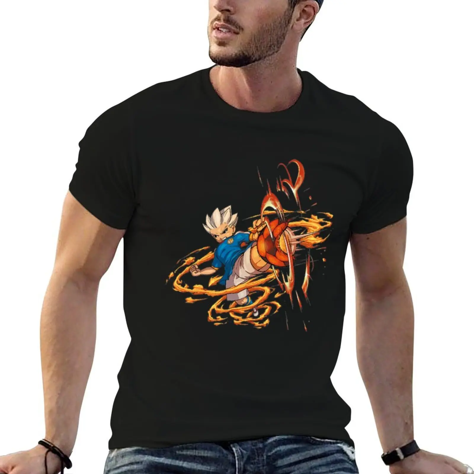Inazuma Eleven : Axel Blaze (gouenji) fanart ! T-Shirt anime tshirt t shirts for man cotton funny T-Shirt