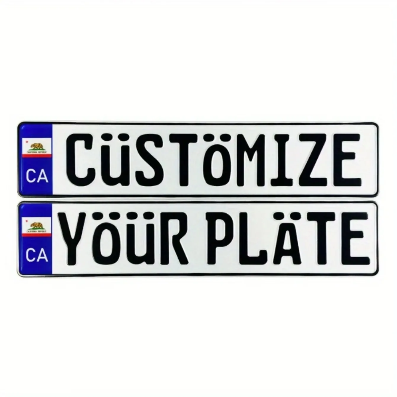 لوحة ترخيص السيارة القابلة للتخصيص - مثالية لإضافة لمسة شخصية لتزيين السيارة، وديكور السيارة العالمي.