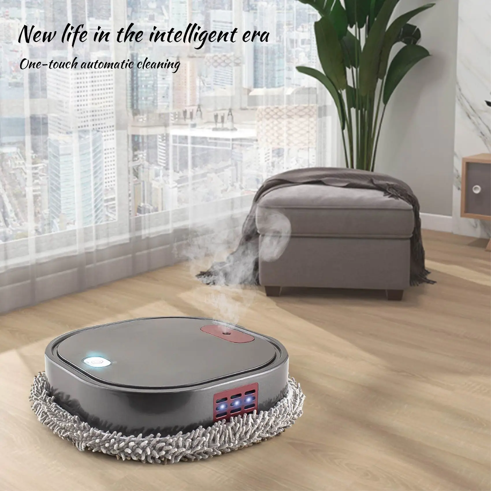 Sweeping Robot Automatic Electric Floor Mops 1500 MAh Mopping with Sprayer Machine Floor Steam Cleaner Robot