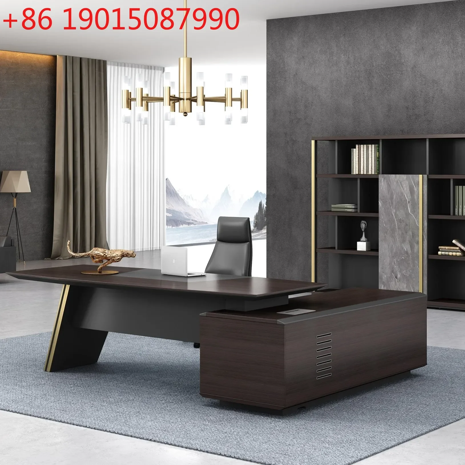 

Attractive US Good Selling 2.4M Modern Design Luxury Workspace CEO Presidential Office Furniture Executive Desk