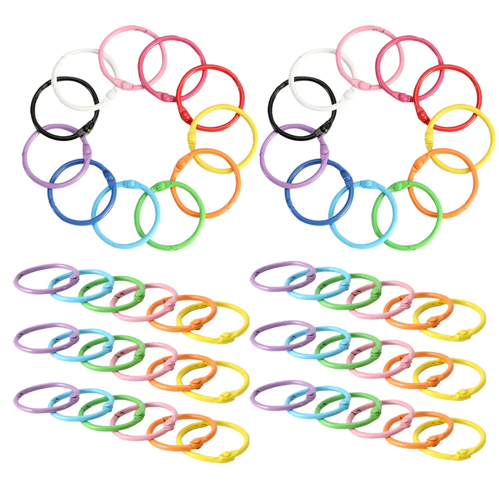 

140Pcs Metal Binder Rings Small Keychain Loose Leaf Rings for Flash Cards Book Binding Office School Craft Use
