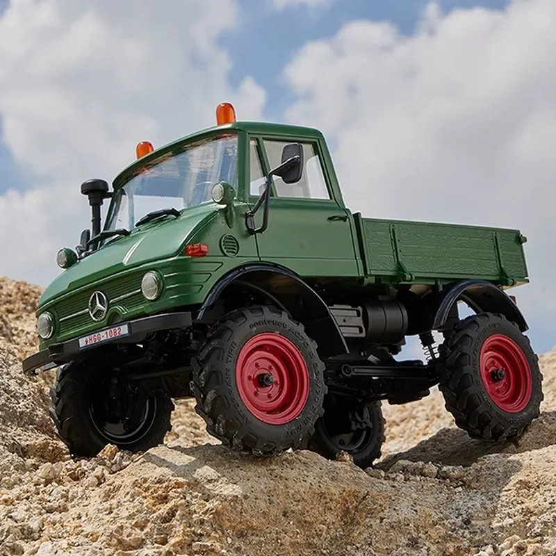 รถจำลอง Fms 1/24 Unimog Fcx ซีรีส์ ขับเคลื่อนสี่ล้อ ปรับความเร็วได้ ควบคุมด้วยรีโมทคอนโทรล ไฟฟ้า สำหรับการขับขี่แบบออฟโรด ปีนป่าย