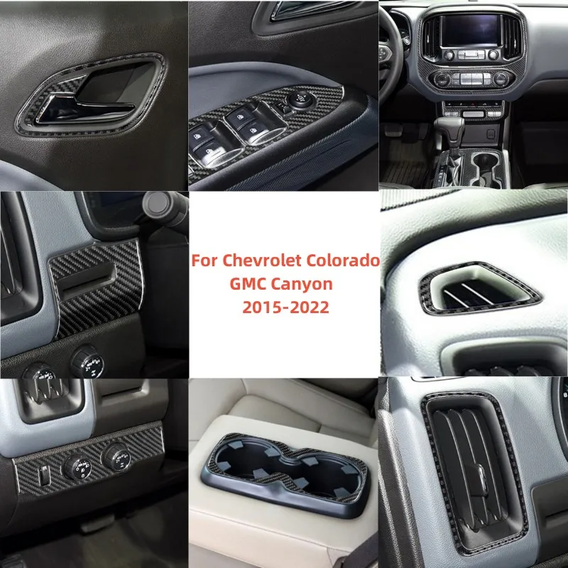 

For Chevrolet Colorado / GMC Canyon 2015-2022 Car Interior Decoration Carbon Fiber Protection Sticker