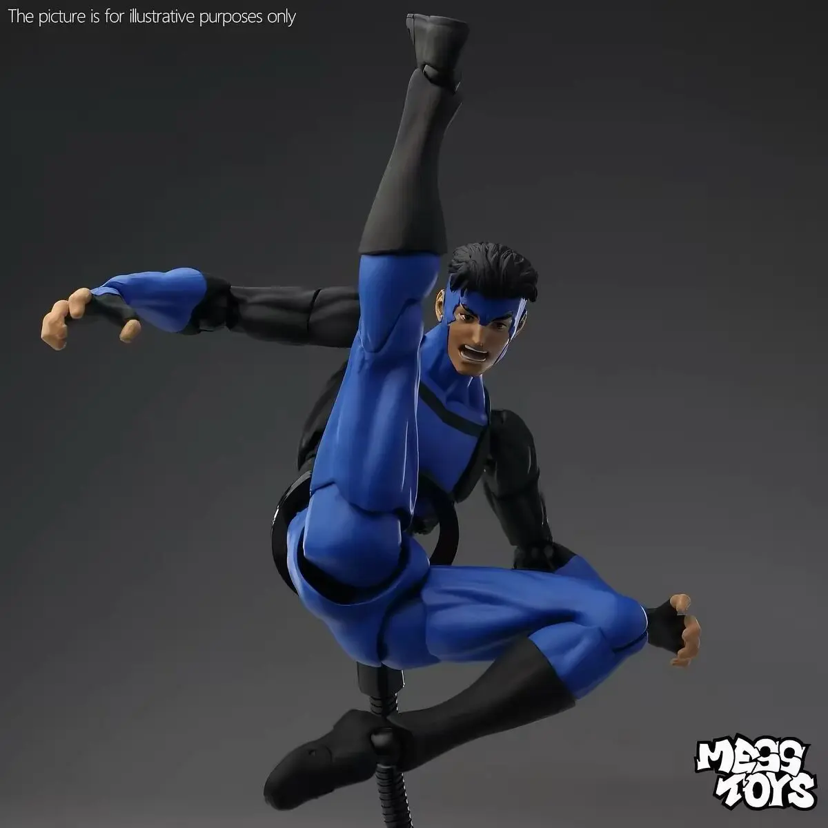 Mess Toys Invincible Action Figure Mark Grayson Classic First Suit Blue-Black New Suit Toys Collectibles For Hobby Halloween