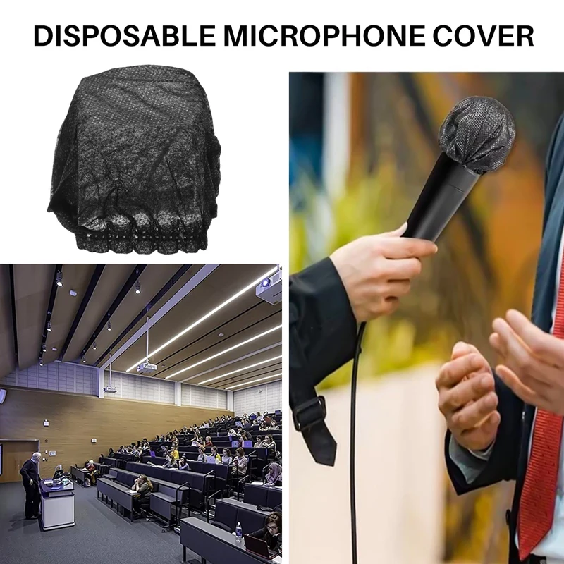 300Pcs Disposable Microphone Cover Mic Covers Mic Windscreen Protective For Handheld Microphone Karaoke Microphone