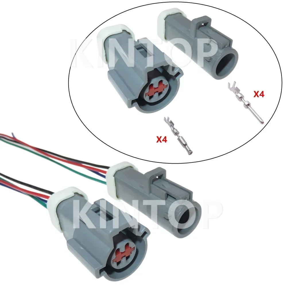 

1 Set 4 Pins AC Assembly Car Wiring Terminal Sealed Adapter Automobile Waterproof Socket Car Electrical Connector With Wires
