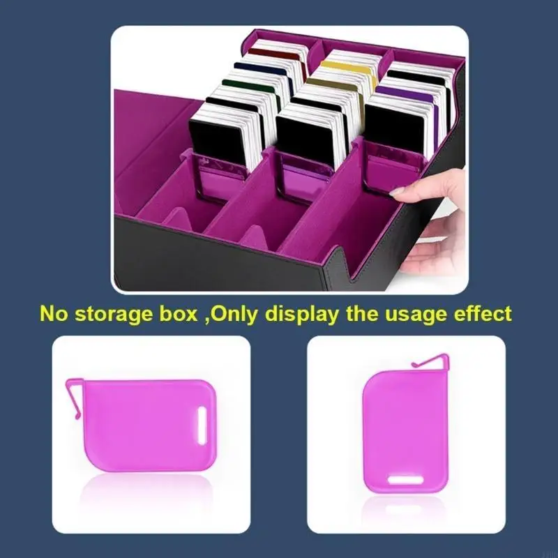 J2HD 10PCS PPプラスチックトレーディングカードゲームバッフルクリップゲームカード仕分け