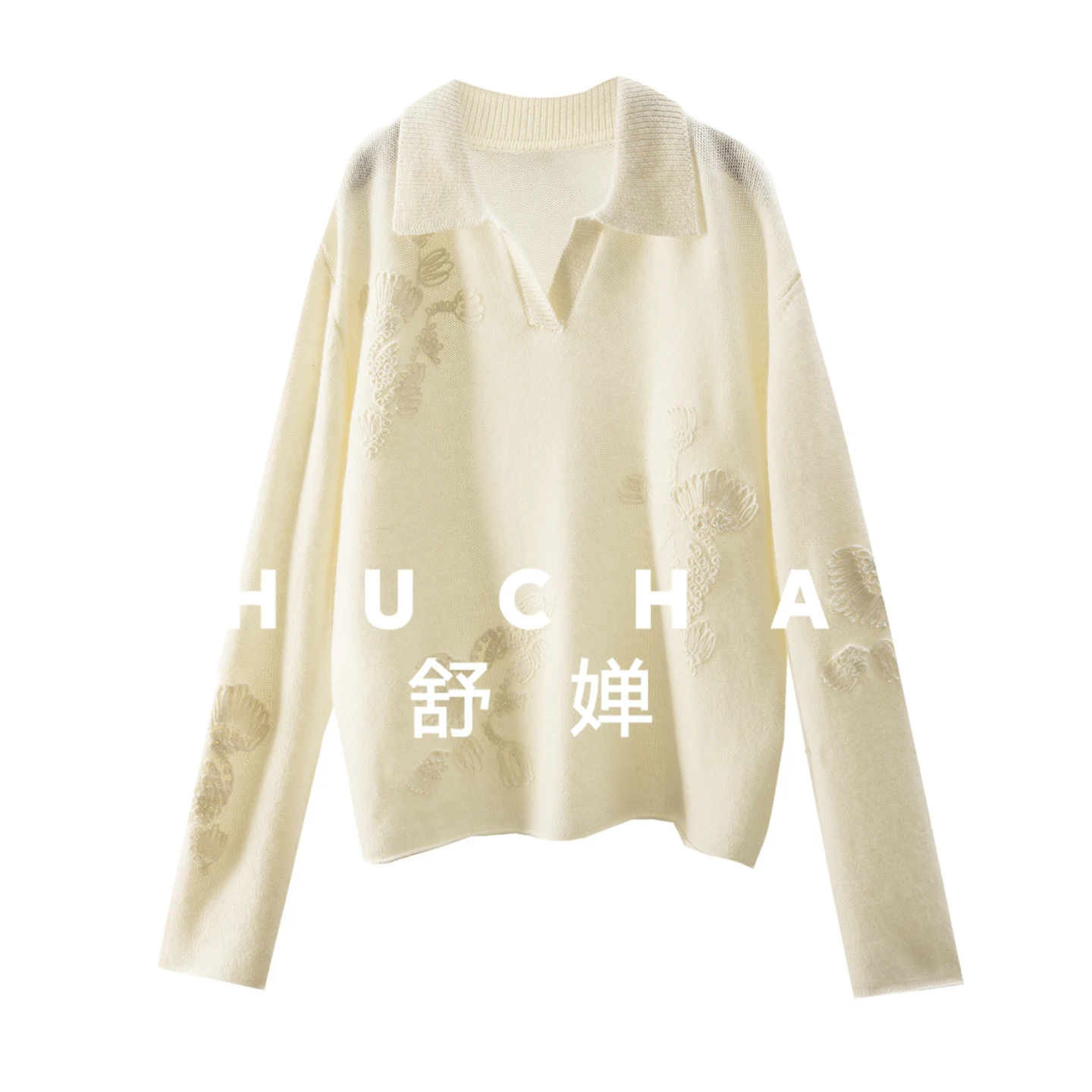 

Sheep Wool + Cashmere Polo Neck Long Sleeve Sweater Women 38F0 Tops Women 2025 Pullover Sueter Mujer