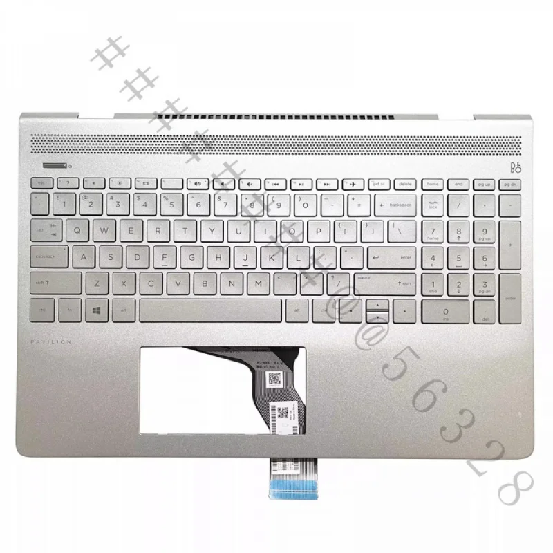 New Silver Palmrest Upper Case Keyboard Cover Touchpad PN L01927-001 For HP Pavilion 15-CK TPN-Q201 15.6