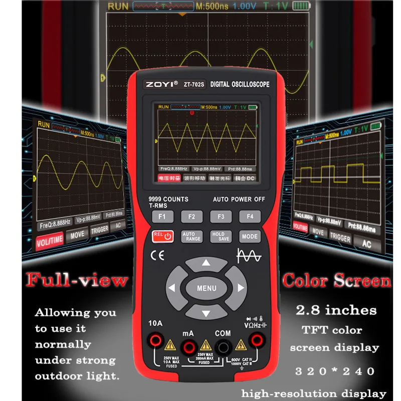 ZT-702S/703 Smart Digital Multimeter  Voltage Resistance Continuity Measurement Tester NCV Multimeter Oscilloscop