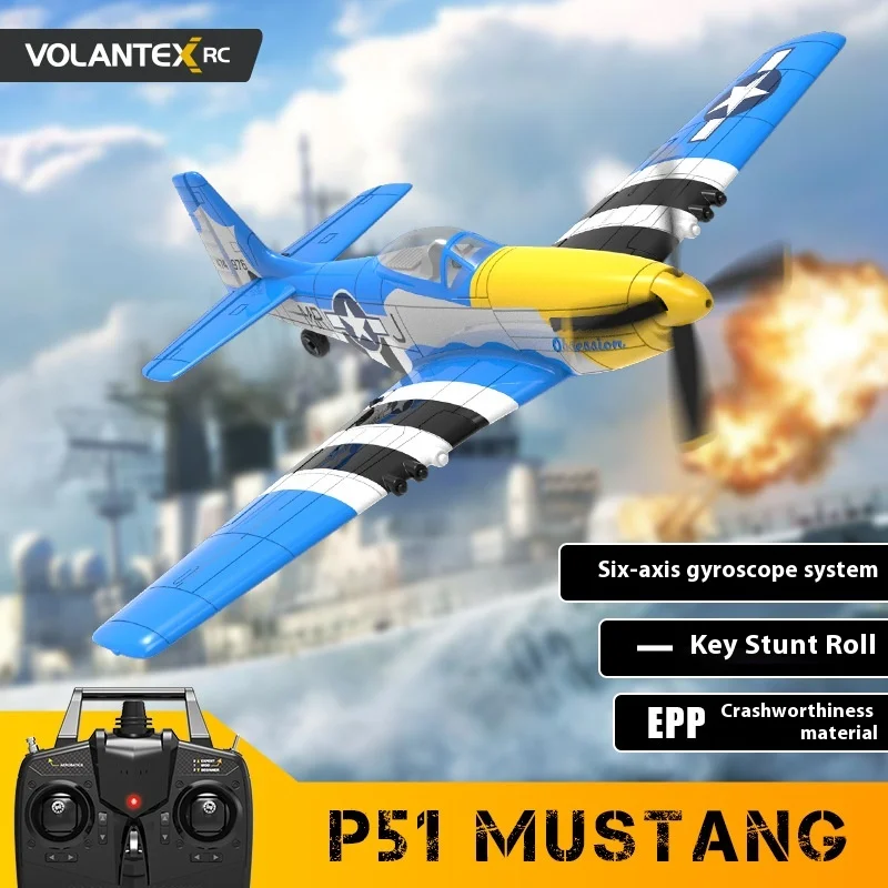 

P51 2.4GHZ Remote Control Electric Four Channel Stunt Roll One Button Return Function High Flexibility Foam Aircraft Model