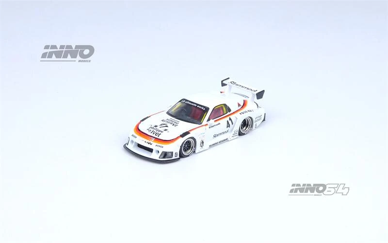 INNO 1:64 RX7 (FD3S) LB-SUPER SILHOUETTE Black White Model Car