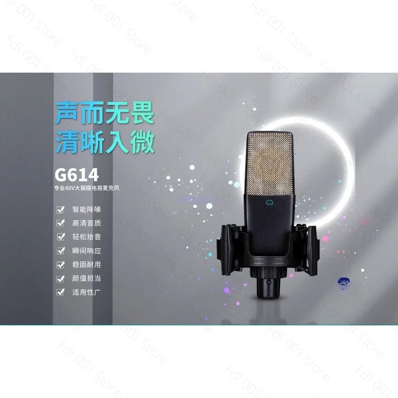 C414 Professional Condenser Mic Studio Singing Microphone for Karaoke Podcast Tiktok Live Streaming
