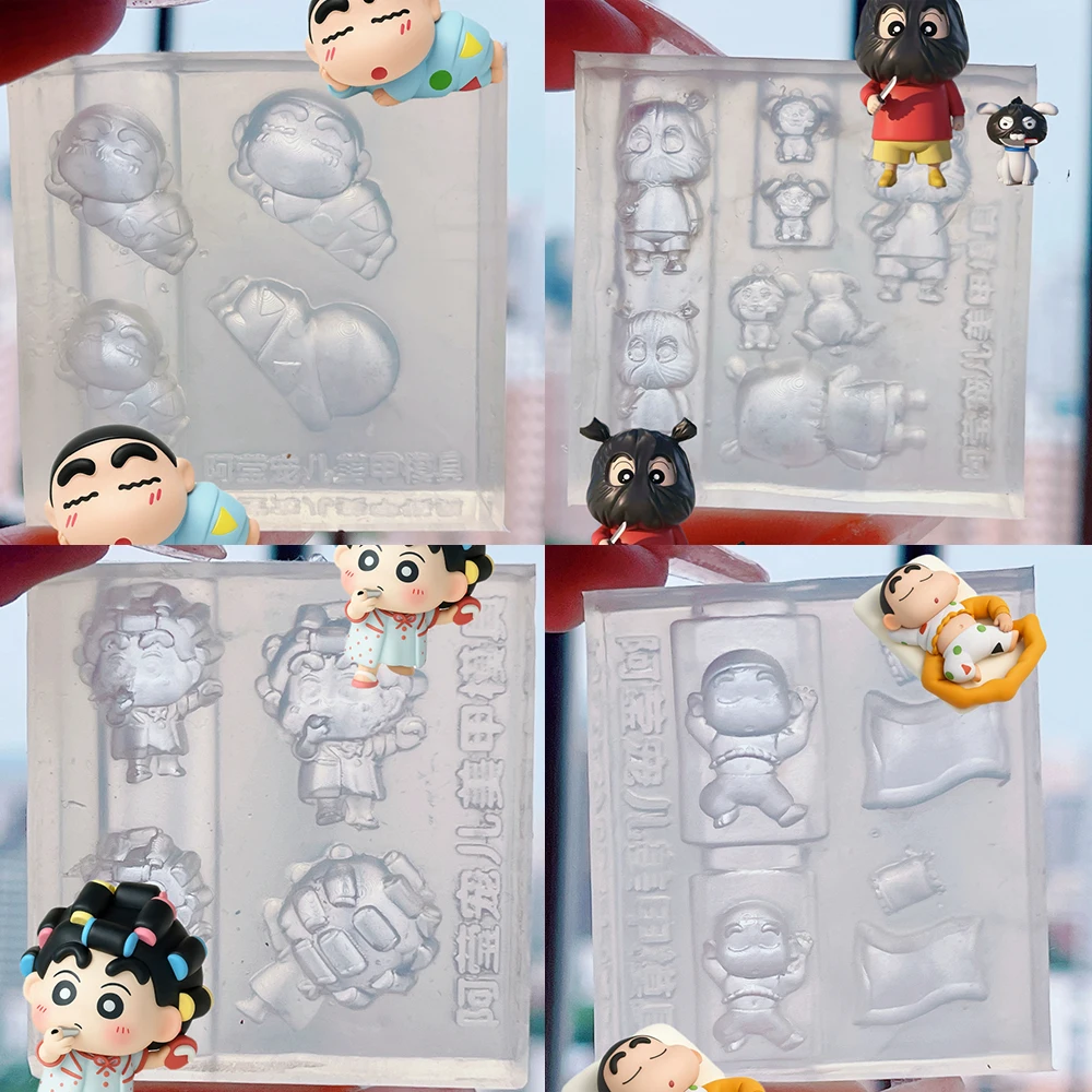 

Japanese Kawaii Anime 3D Acrylic Mold Nail Art Decorations Cartoon Cute Cross Dressing Silicone Nail Mold Birthday Present