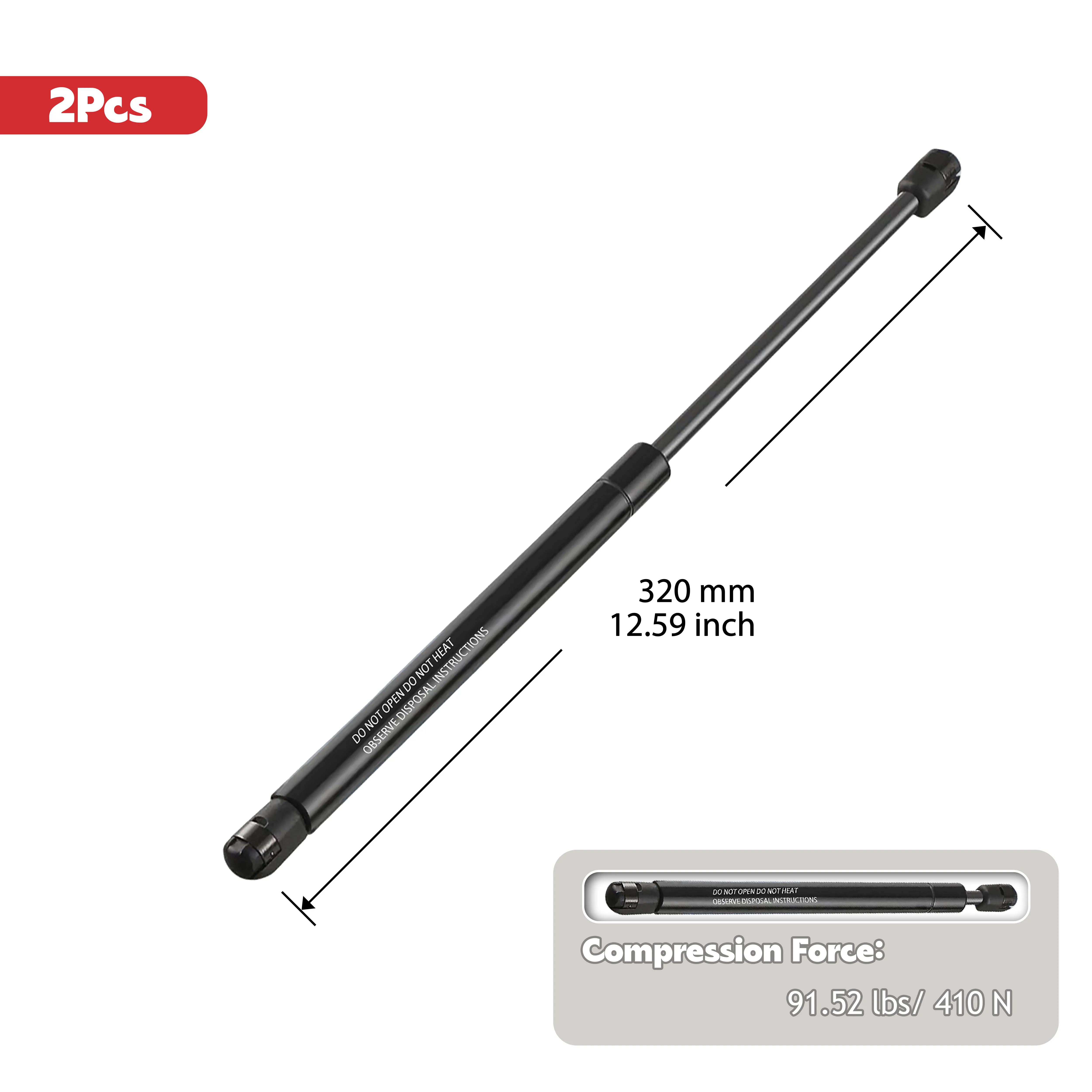 2Pcs Rear Tailgate Lift Supports for Volkswagen Tiguan L 2016-2022 Boot Gas Springs