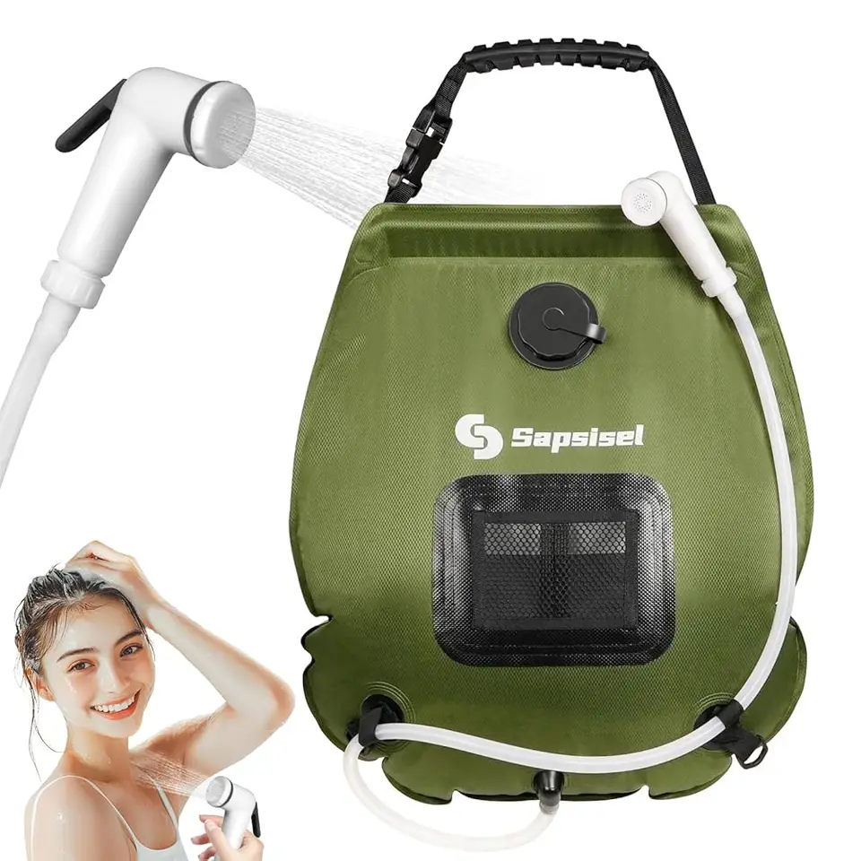 Solar Heated Portable Camping Shower Bag 20L
